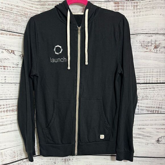 Marine layer Sweatshirt Womens Size XS zip up hoodie cotton Model Blend Black - Picture 1 of 11